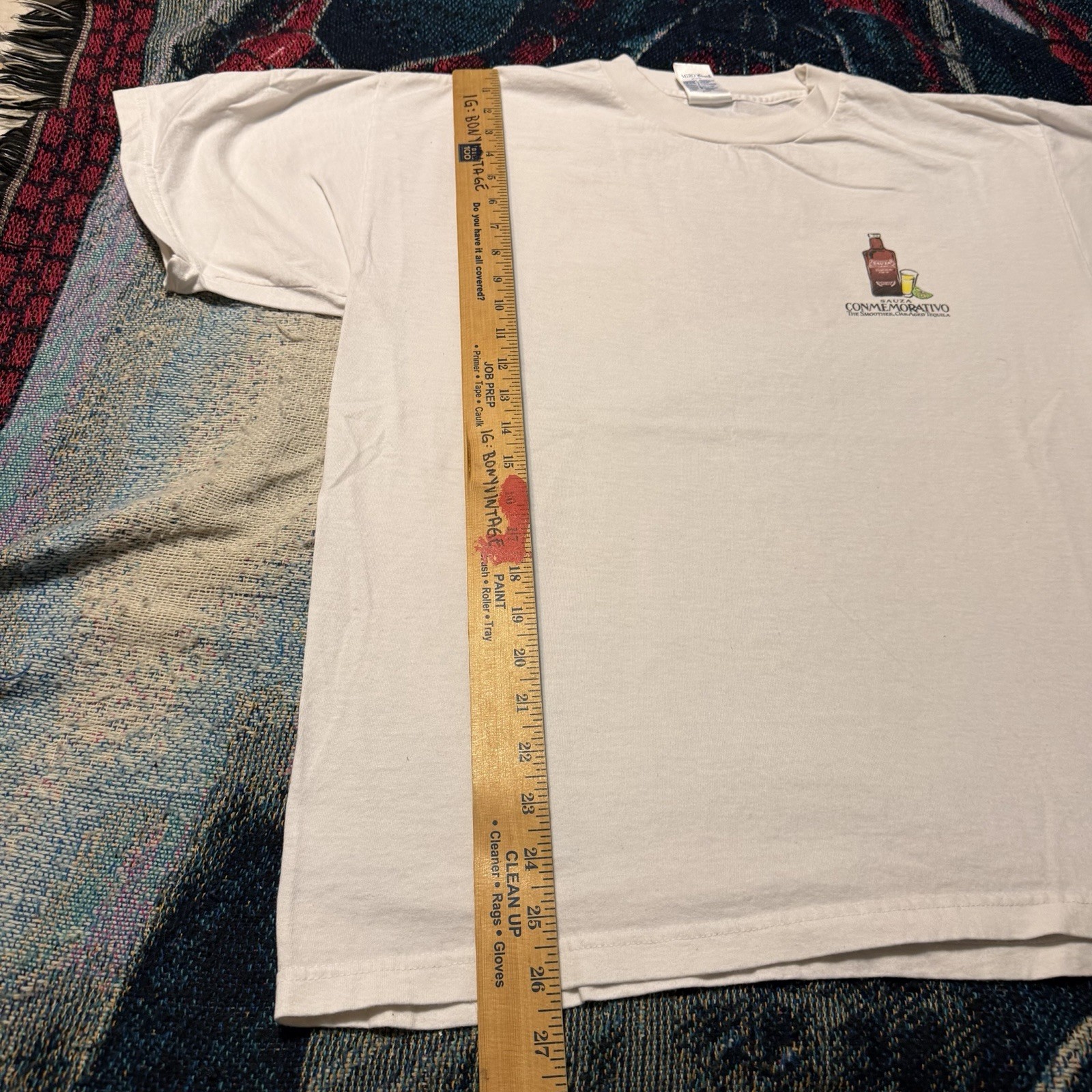 Vintage 90s Sauza Conmemorativo Tequila White Shirt Offiensive Fortune Cookie L gallery