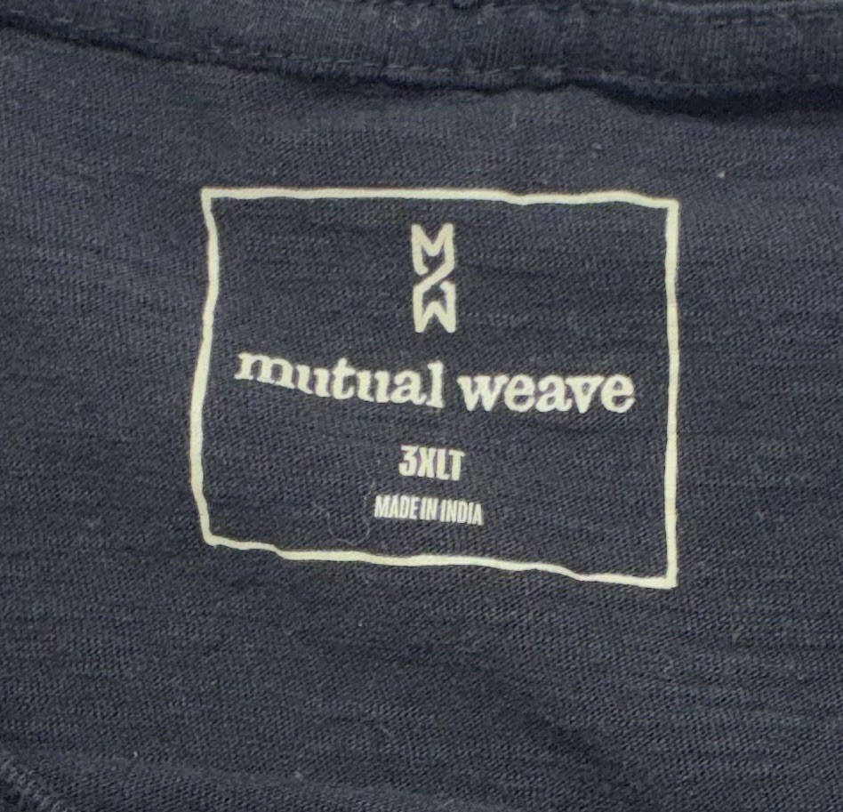 Mutual Weave Men's 3XLT Crew Neck Black Pocket T-Shirt Short Sleeve Pre-owned gallery