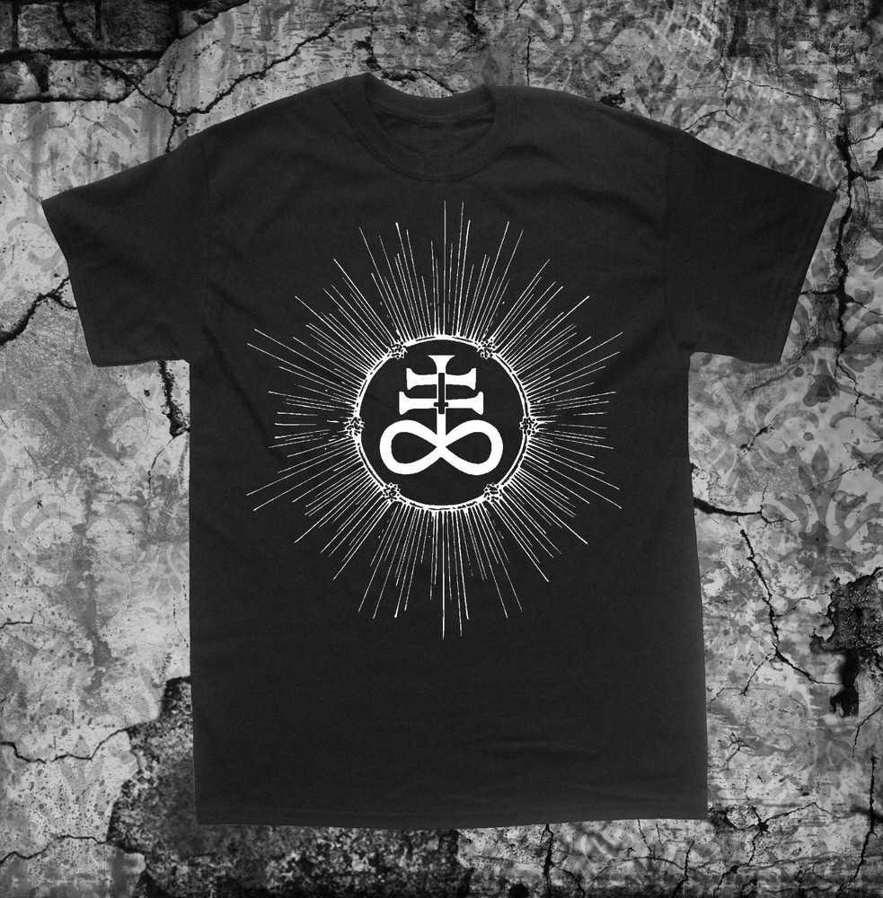 Leviathan Cross T Shirt Punk Occult Gothic Baphomet Satanic Goat Skull Pentagram