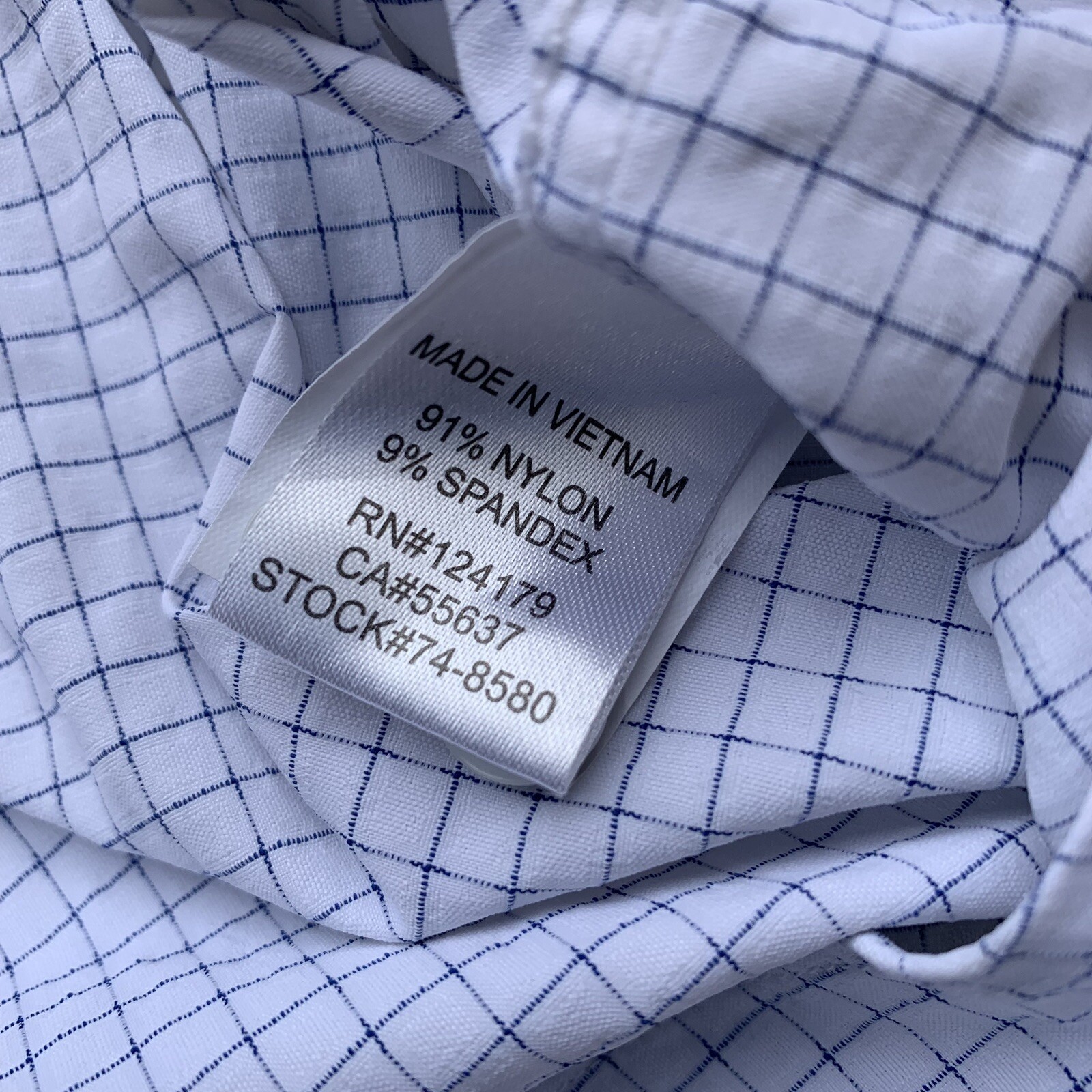 Johnston & Murphy Men's XC4 Performance Short-Sleeve Button Shirt Blue Check XXL gallery