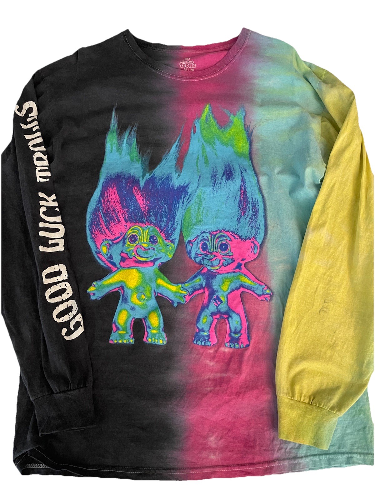 Good Luck Trolls T-Shirt Long Sleeve Medium Mens Colorful Y2K gallery