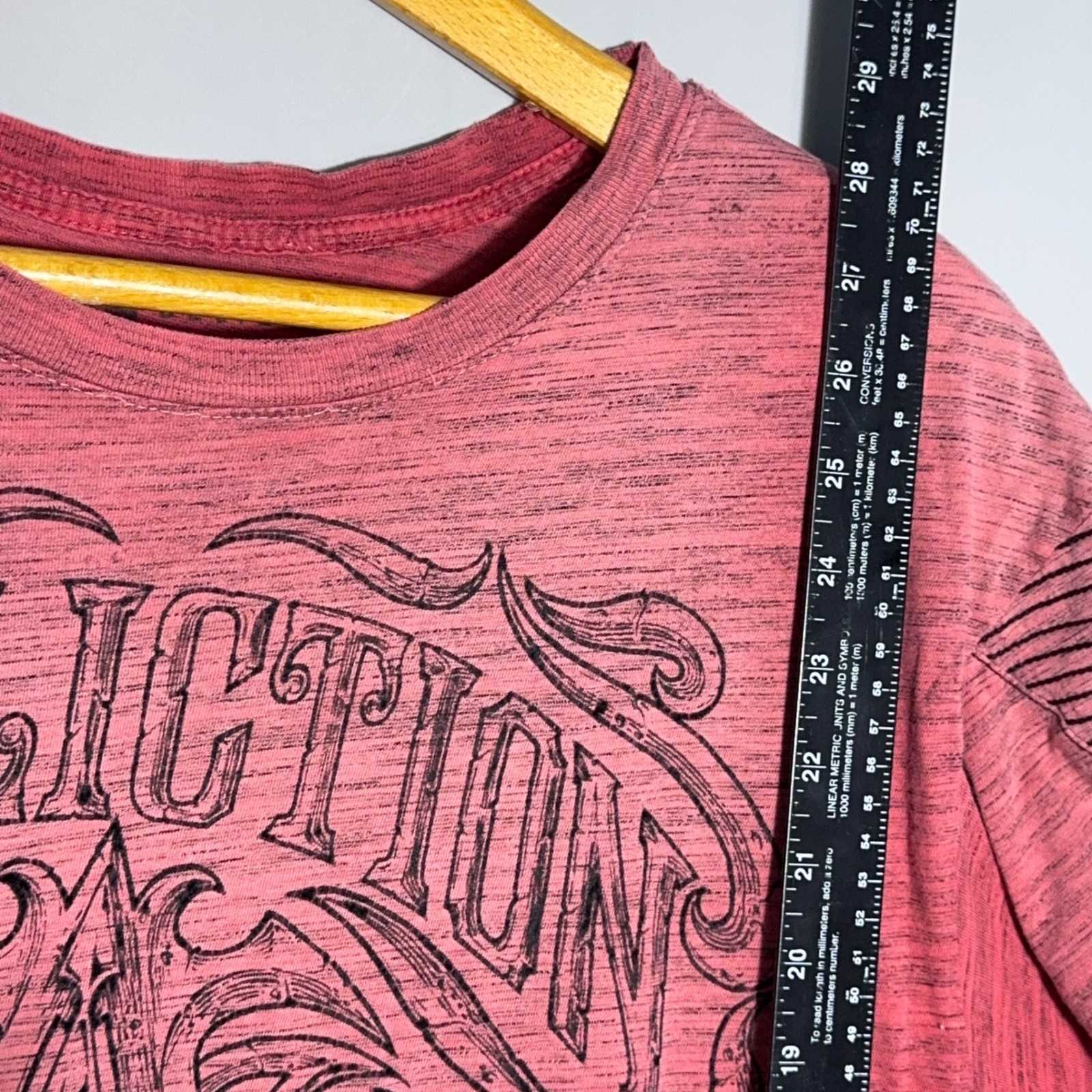 Affliction Live Fast Y2K T-Shirt Mens Size XL Cotton Red MMA Grunge Goth Skull gallery