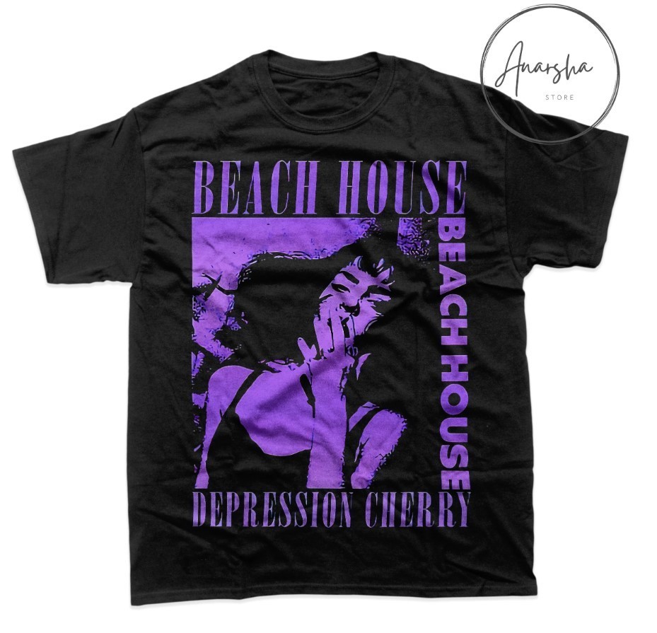 Beach House Depression Cherry Graphic T-Shirt Black Unisex Indie Tee - T332 gallery