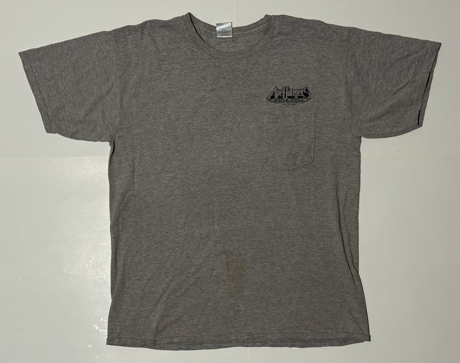Ape Hangers Bar & Grill Distressed Gray Pocket T-Shirt Large (L) gallery
