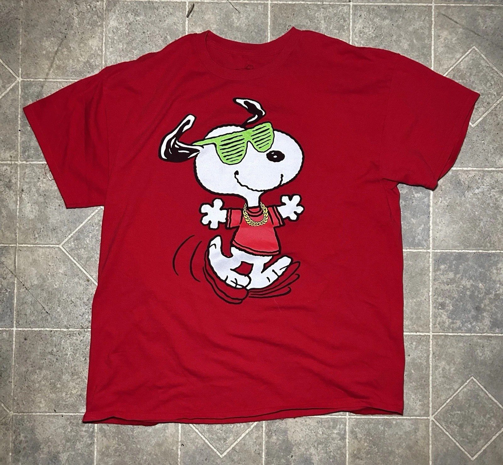 2 Peanuts Snoopy T-Shirt Mens XL Short Sleeve Blue Crew Neck I'll Do It Tomorrow gallery