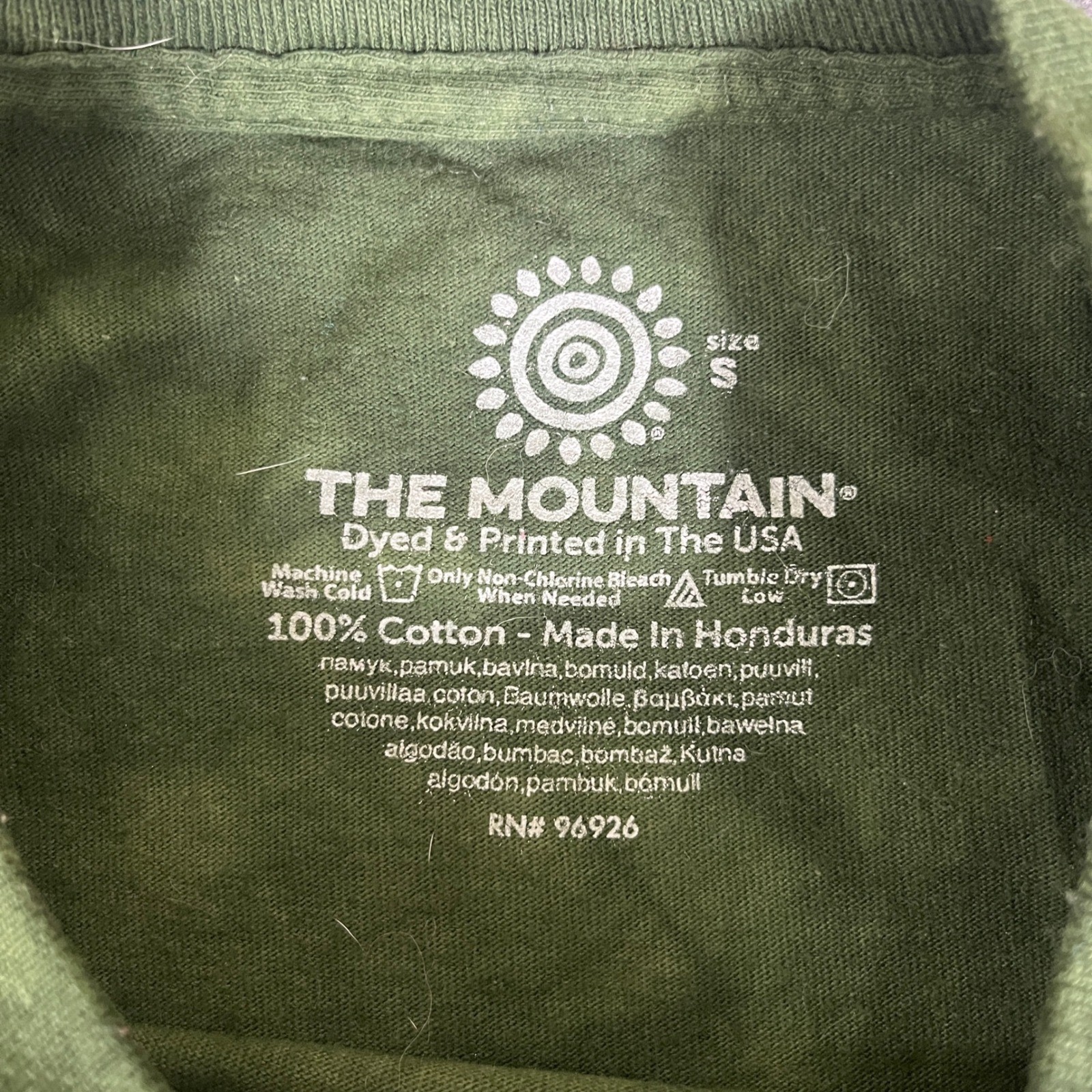 The Mountain Alligator Graphic T-Shirt Green Tie Dye Field Museum Mens Small gallery