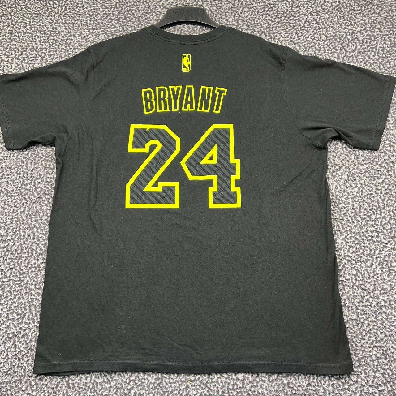 Adidas Los Angeles Lakers Kobe Bryant #24 NBA Shirt Men XL Black Yellow Cotton gallery