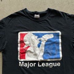 Vintage Major League Drinking Shirt Size Medium Black MLB Parody Funny Alcohol