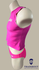 H.E.Arts Barbie Boy custom print mens berry pink cotton jersey crop top T-shirt