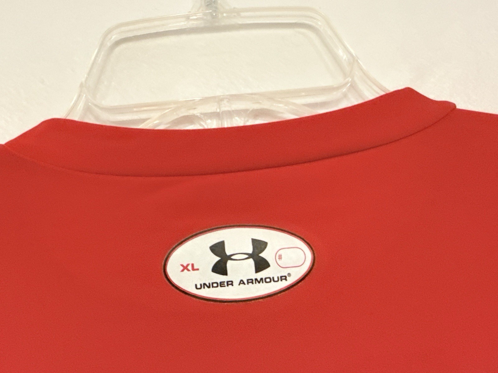 Under Armour HeatGear Men's Compression Shirt Size XL Red Long Sleeve Top gallery