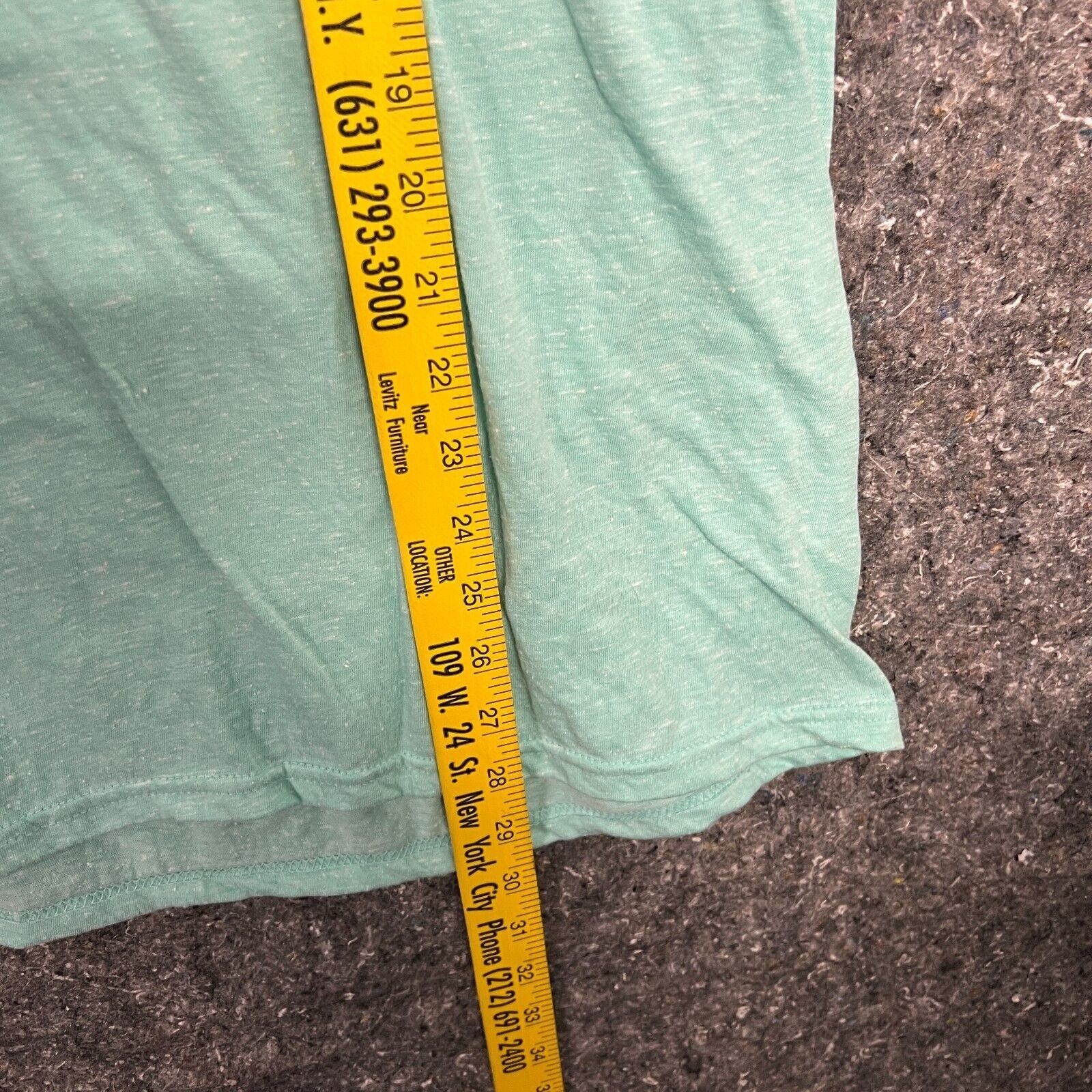 JEFF Mens Large Mint Green Heathered Short Sleeve Crew Neck Basic Tee Shirt gallery