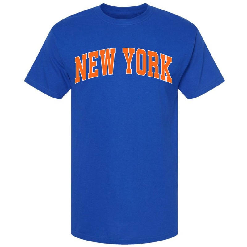 New York Basketball Printed T-Shirt NY City NYC Ball Throwback Design Shirt