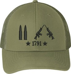 Only Bullets 2A 1791 Guns Embroidered One Size Fits All Baseball Hats