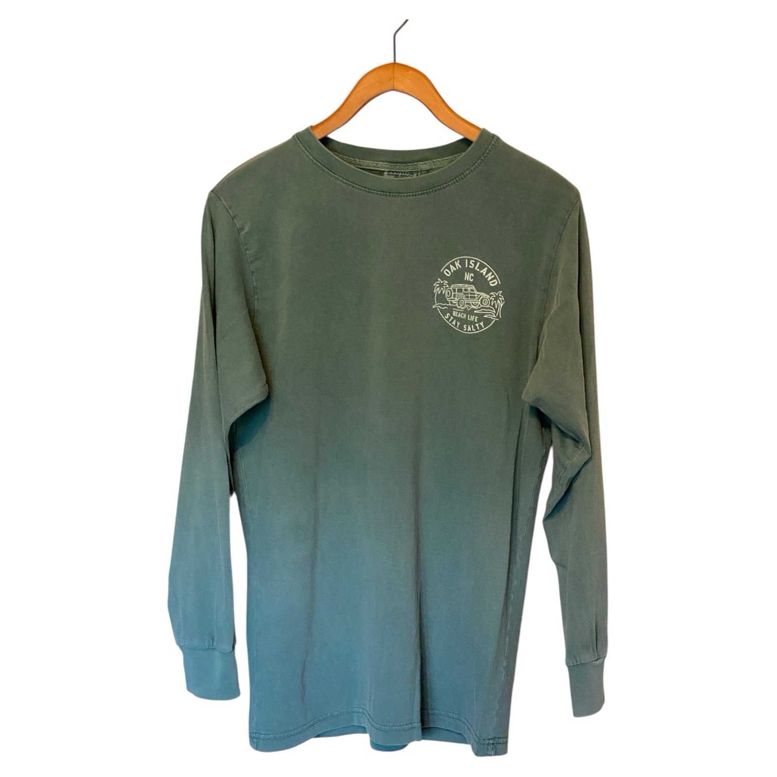 Oak Island Beach Life Green L/S T-Shirt Men's S Stay Salty gallery