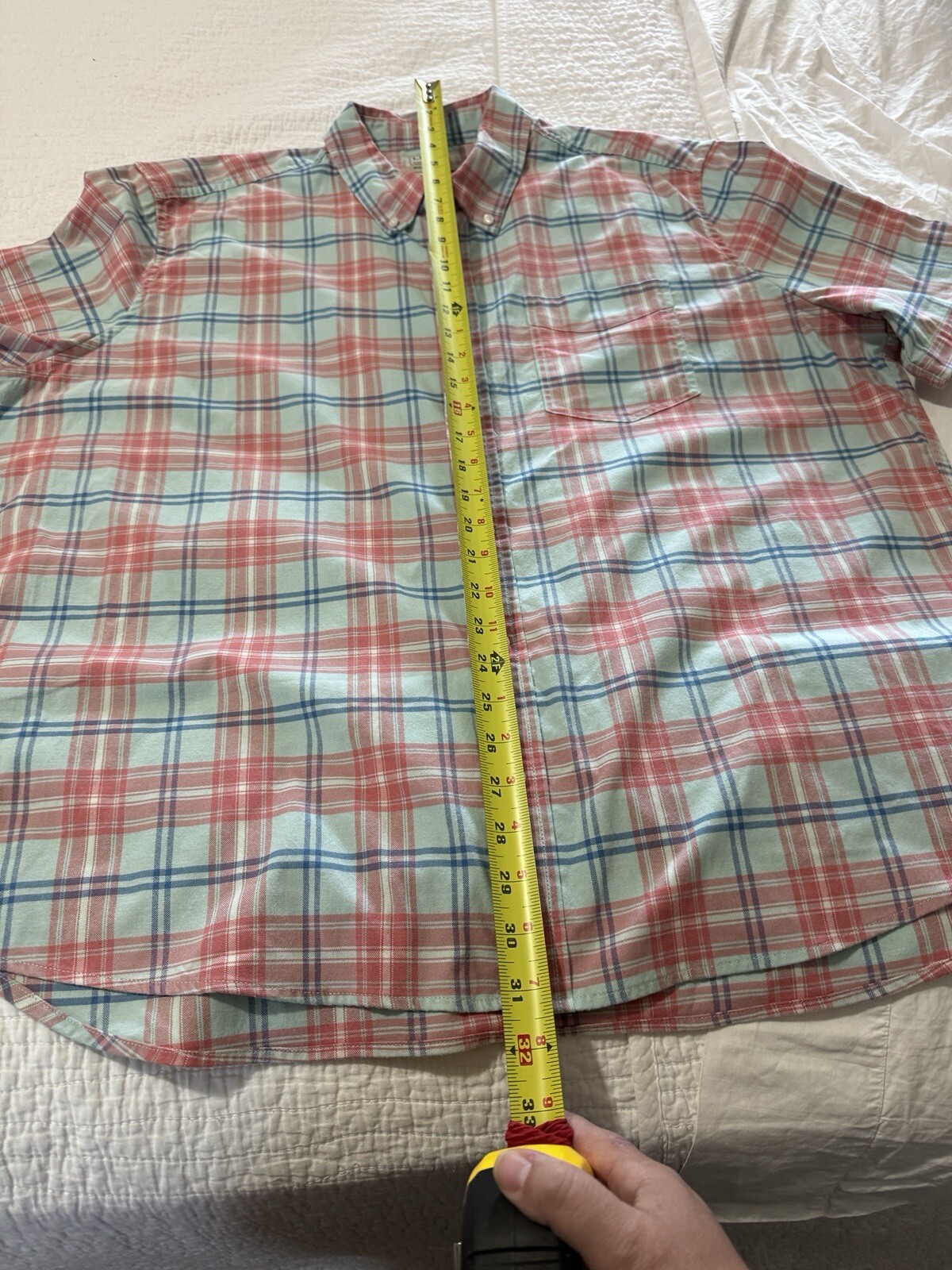 Man's L.L.Bean Comfort Stretch Oxford Short Sleeve Slightly Fitted Plaid gallery