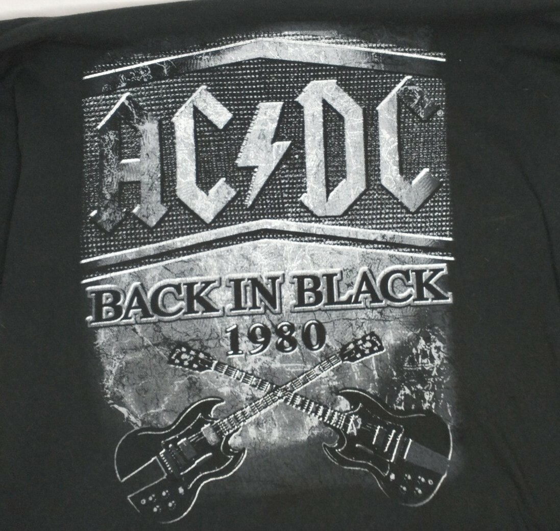 AC/DC Back In Black 1980 T Shirt Delta Pro Weight Size L Large gallery