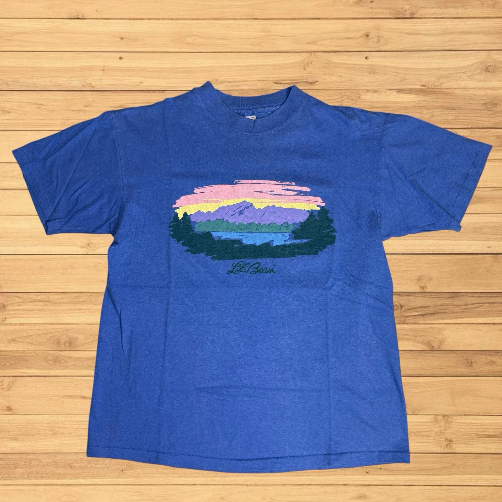 Vintage Ll bean freeport maine t shirt landscape