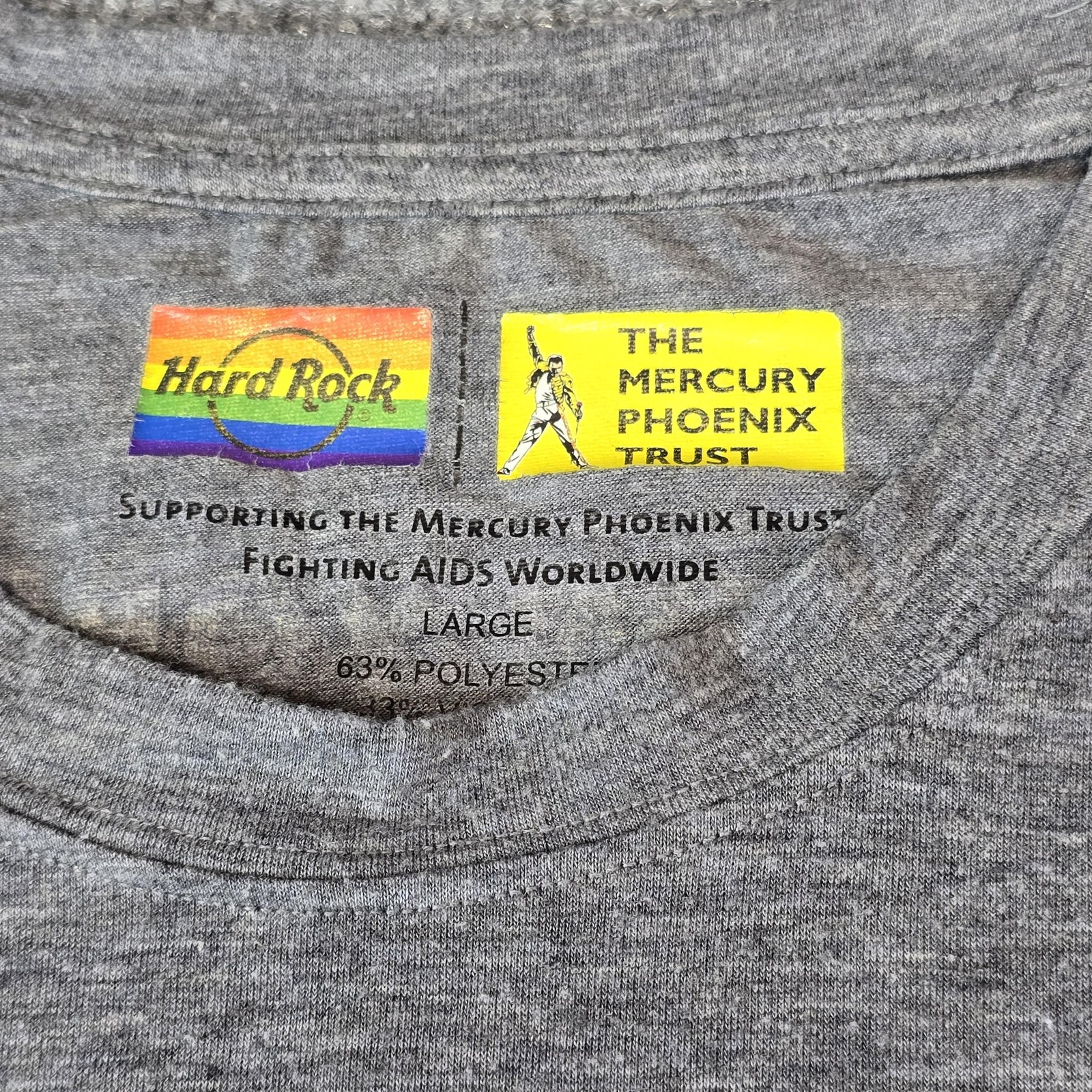 Hard Rock Cafe New York Shirt Mens Large Gray Rainbow Pride Mercury Graphic Tee gallery