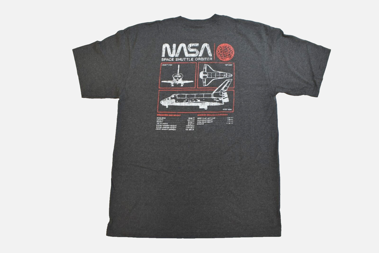Fifth Sun NASA Mens Big & Tall NASA Space Shuttle Orbiter Stats Shirt New 4XLT gallery