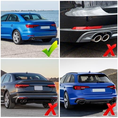 Compatible with Audi A4 B9(8W) Rear OS Bumper 16-19 A4 B9 Rear Reflector