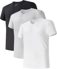 DAVID ARCHY Men Undershirts Micro Modal Ultra Soft T-Shirts Stretch Moisture
