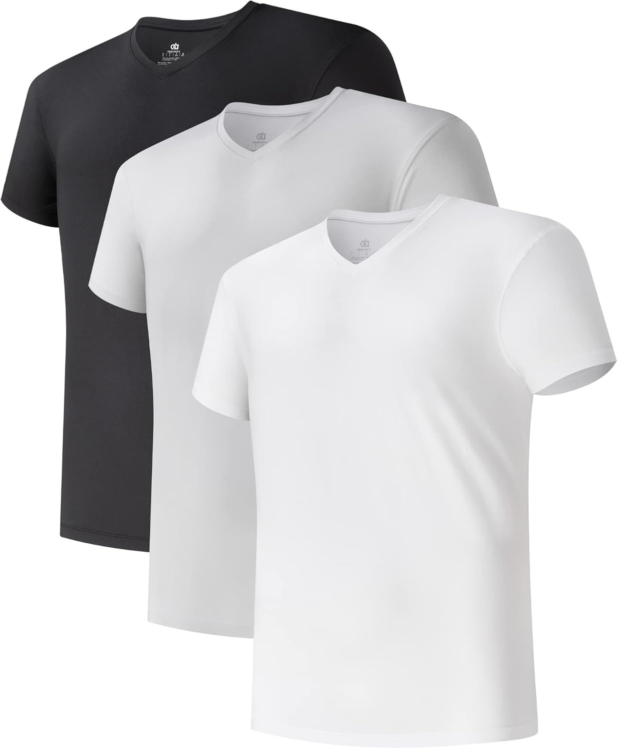 DAVID ARCHY Men Undershirts Micro Modal Ultra Soft T-Shirts Stretch Moisture gallery