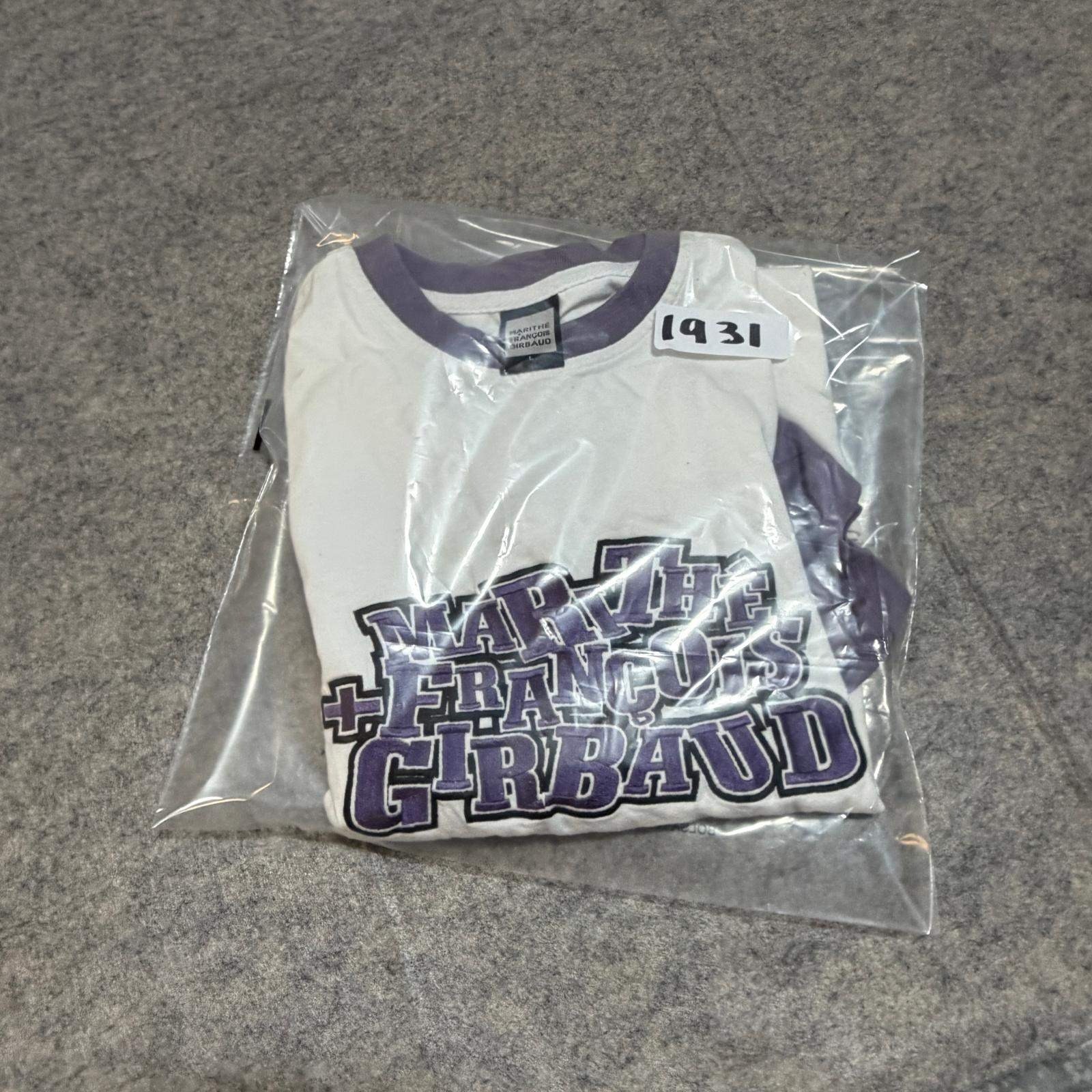 Marithe Francois Girbaud Vintage T-Shirt Mens Large White Purple Colorblock Logo gallery