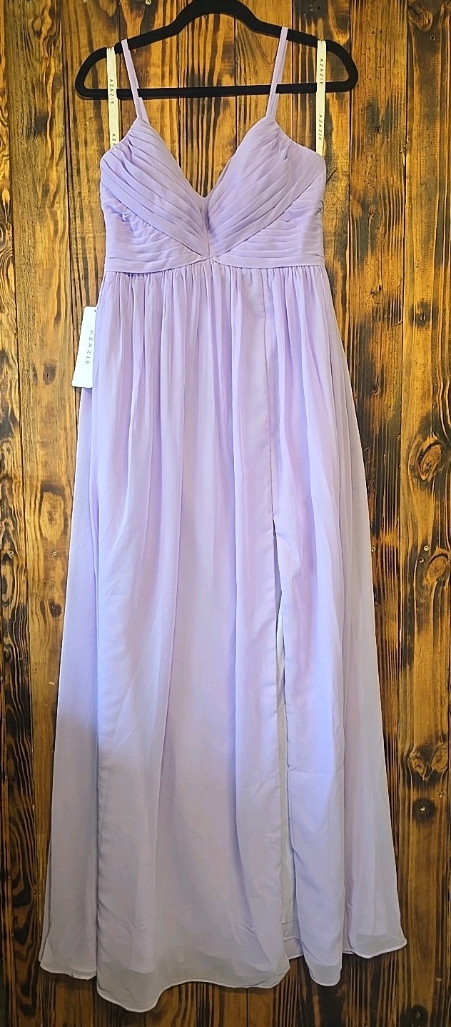 Azazie Alia Lavender Chiffon New With Tag Bridesmaid Dress Women’s Size A6
