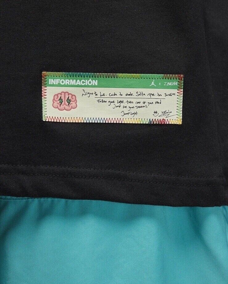Nike Men's Air Jordan x J Balvin Short Sleeve T-Shirt Black DR2962-010 SZ Medium gallery