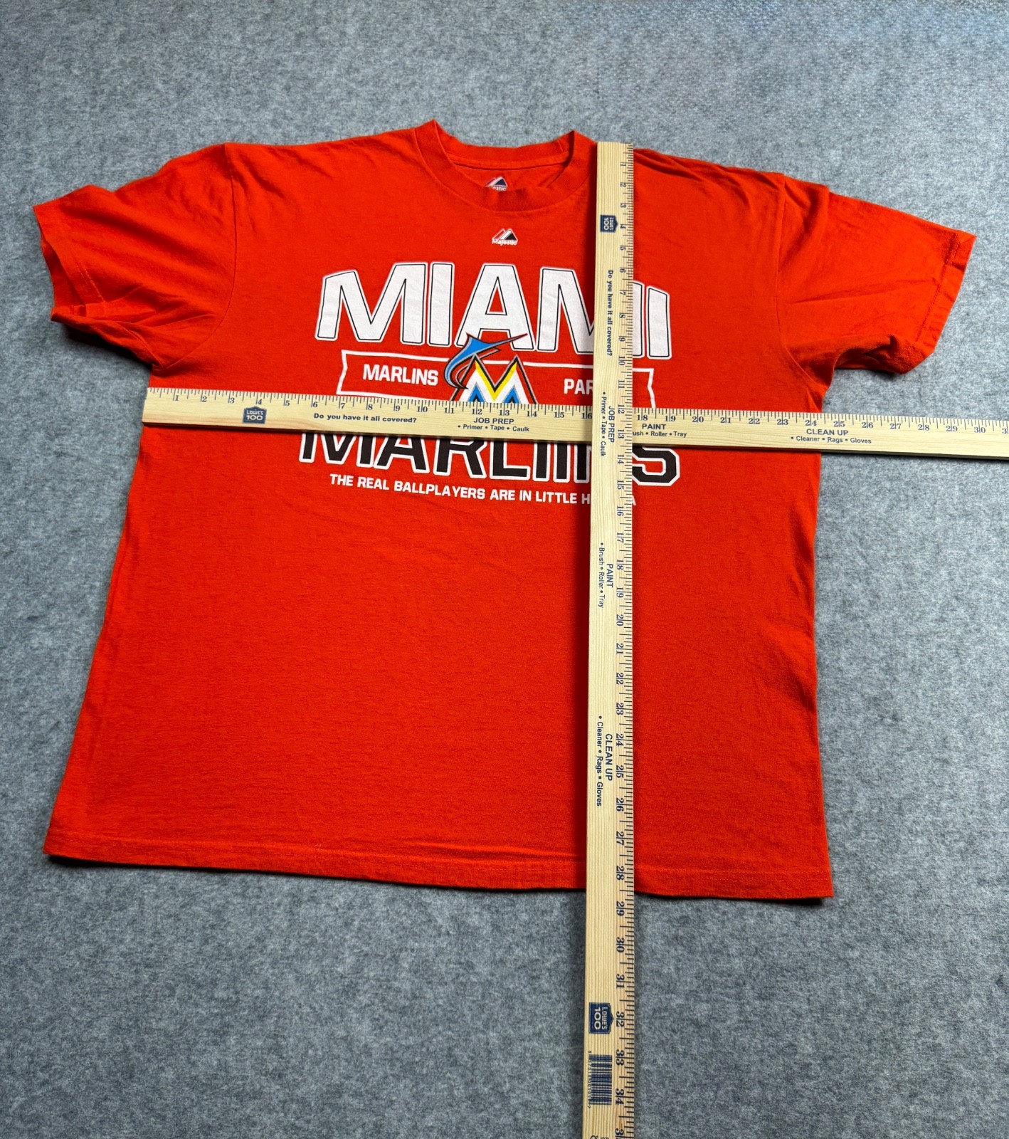 Miami FL Marlins Baseball Team MLB Majestic Shirt XL Orange little Havana park gallery