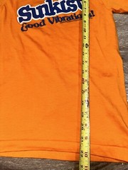 Vintage 80s Sunkist Soda Paper Thin Graphic T Shirt Orange S Single Stitch