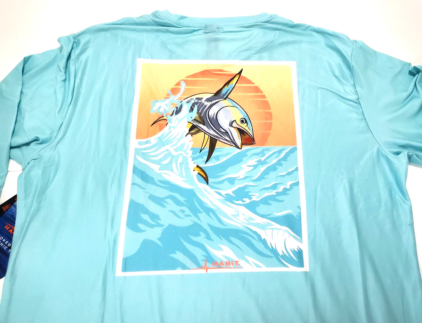 Habit Crooked Elm Graphic Tee Shirt Mens L Blue Long Sleeve NWT gallery