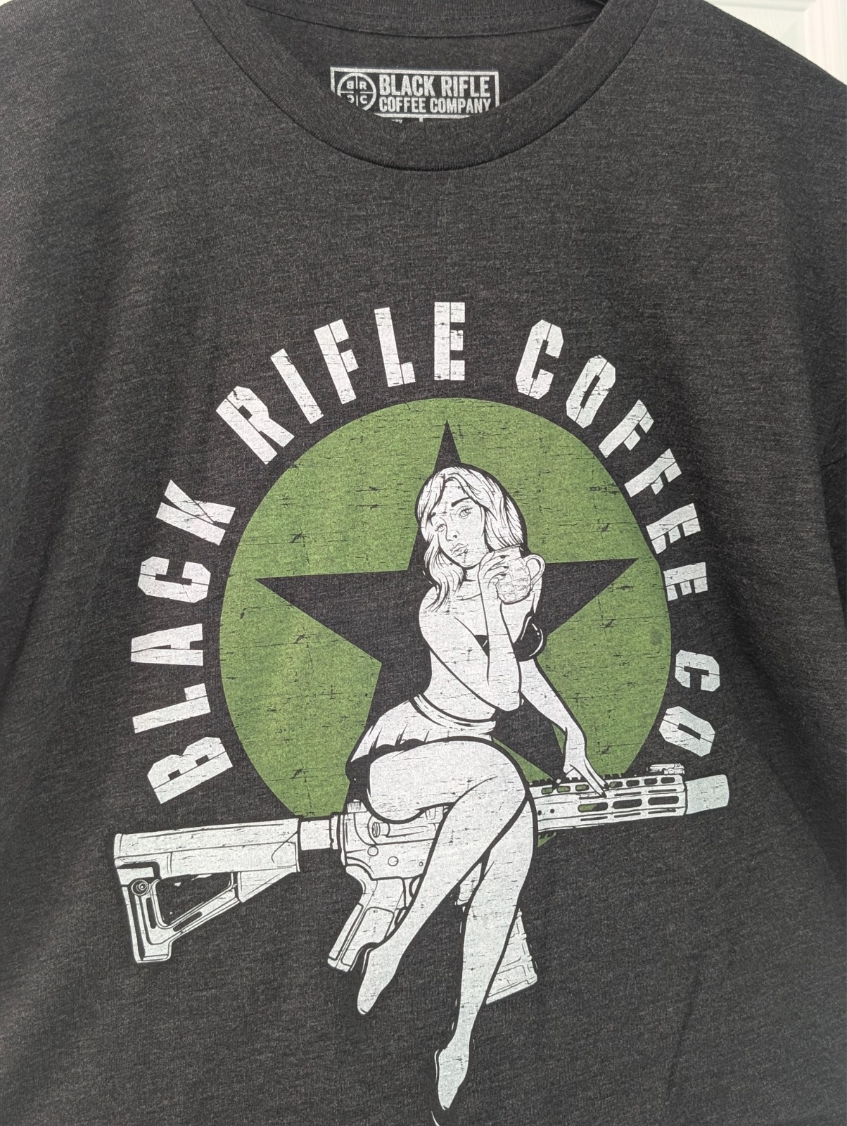BRCC Black Rifle Coffee Company Bomber Girl T Shirt Black Men's Size 3XL New gallery