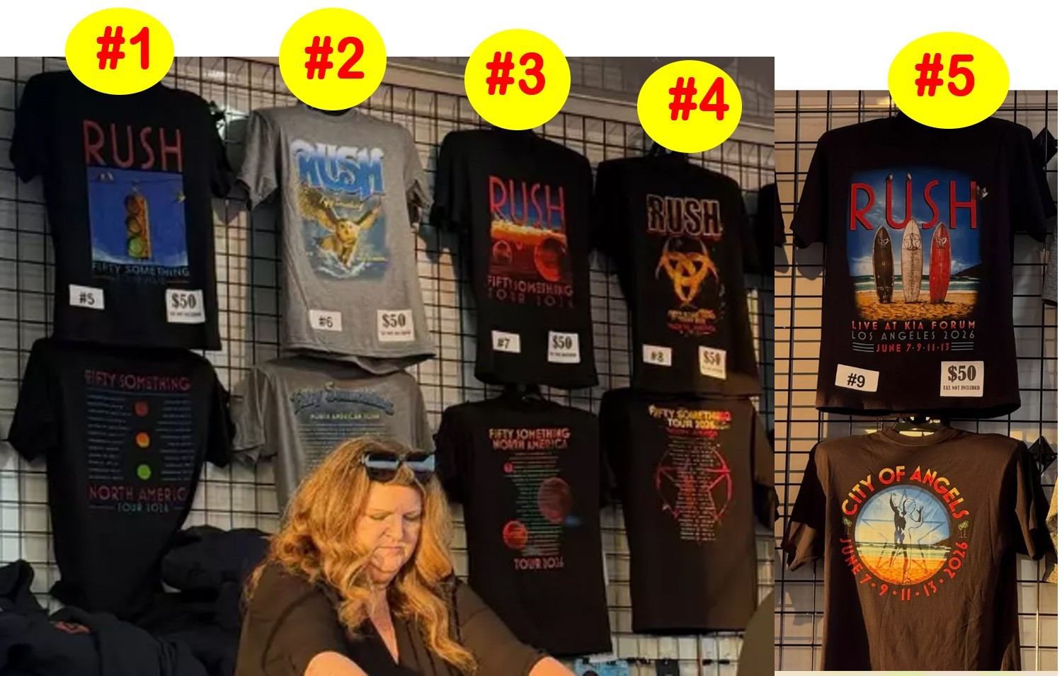 NEW Rush Band T Shirt Fifty Something North American Tour 2026 reprint gallery