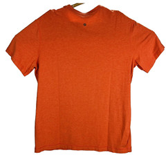 Lululemon The Fundamental Orange V Neck Cotton Lyocell Spandex T-Shirt Mens XL
