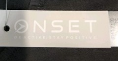 Onset Mens Large Black Oversized Activewear Short Sleeve Stay Positive T-Shirt