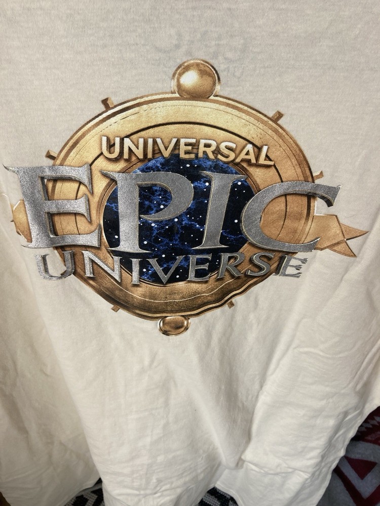 2025 UNIVERSAL EPIC UNIVERSE Theme Park Orlando T-Shirt Adult XL NEW WITH TAGS