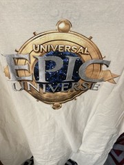 2025 UNIVERSAL EPIC UNIVERSE Theme Park Orlando T-Shirt Adult XL NEW WITH TAGS