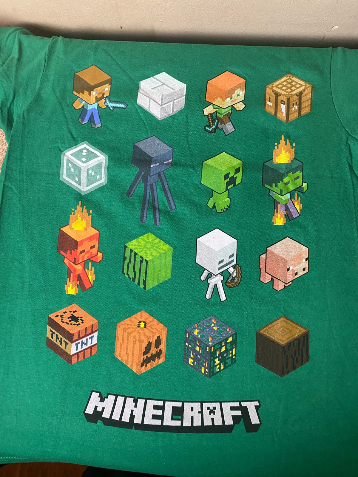 NWT-MINECRAFT Green Large Print Unisex High Quality Mad Engine Graphic Tee gallery