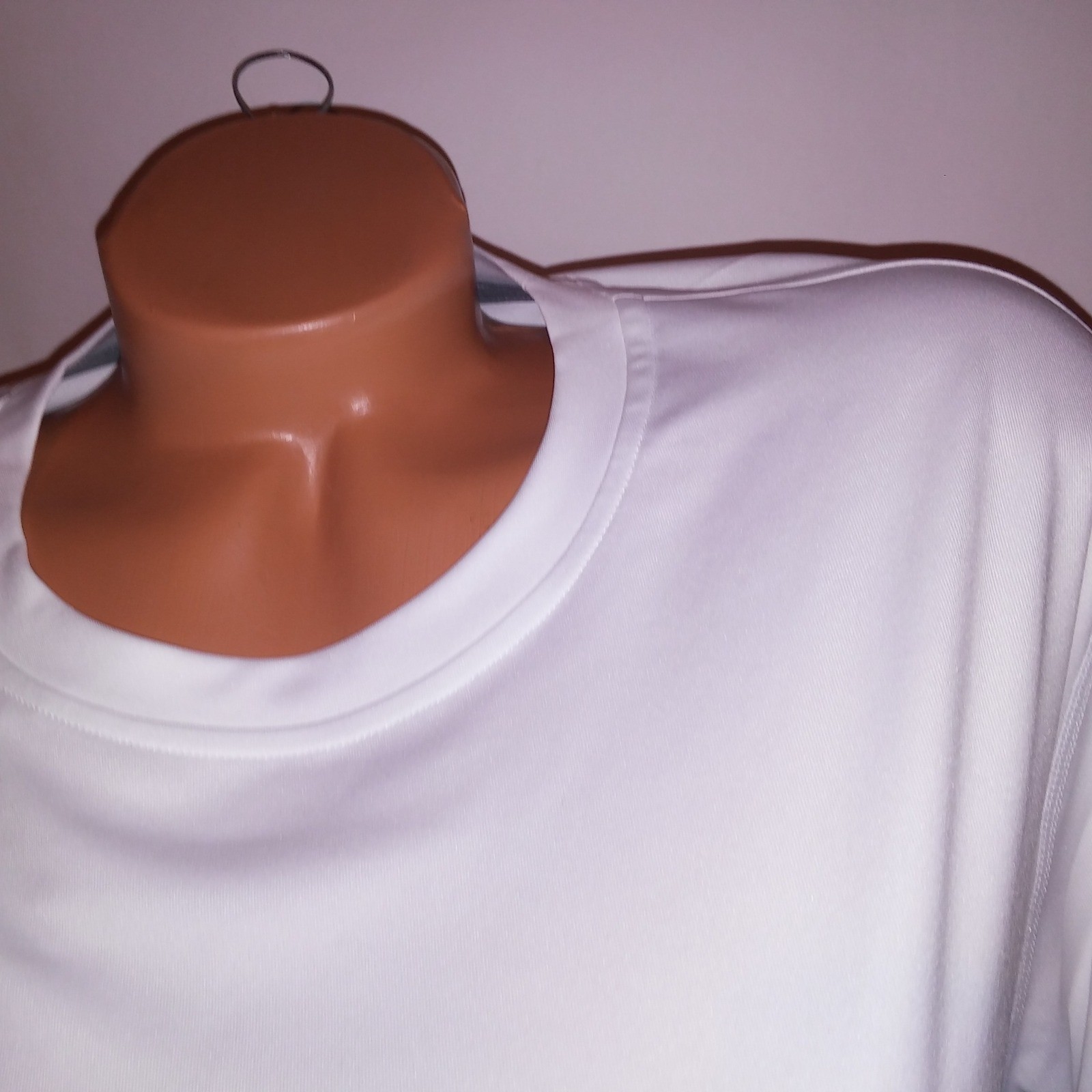 Speedo T Shirt Mens Medium Solid White Quick Dry UPF 50+ Long Sleeve Athletic gallery