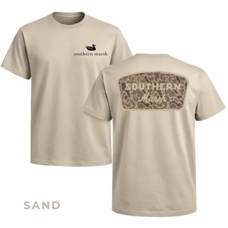 Southern Marsh Camo Logo T-Shirt, Southern Outdoor Graphic Tee, Hunting Style Sh gallery