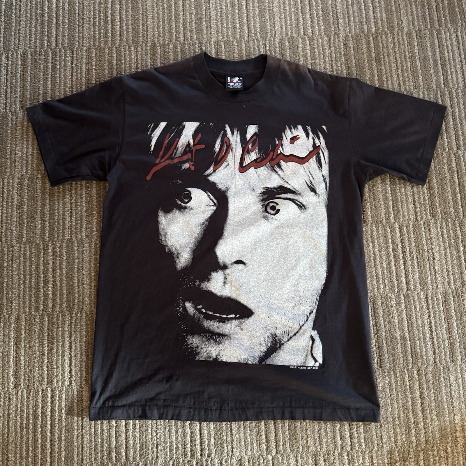*make offers* RARE Vintage 1994 Kurt Cobain/ Nirvava Giant by Tee Jays Size XL gallery