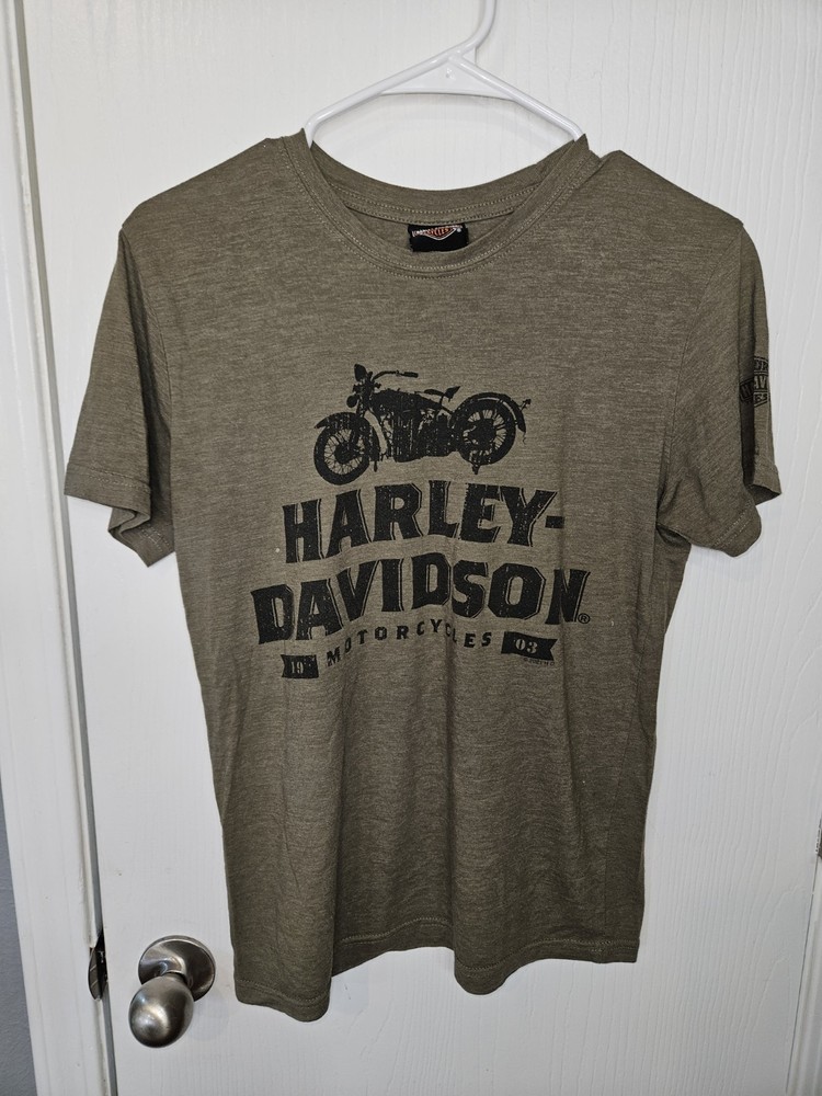 Harley-Davidson Men’s Precisely Poly-Blend Short Sleeve T-Shirt, Military Green