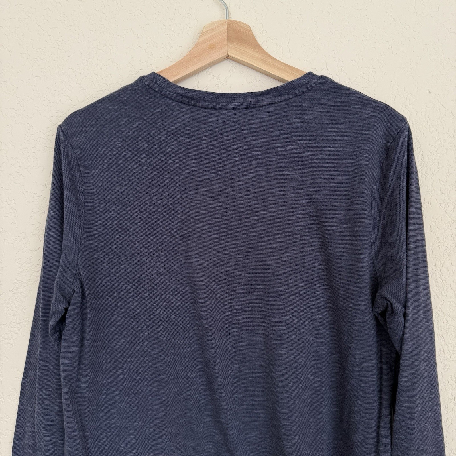 Toad and Co Tempo Long Sleeve T Shirt Mens Small Crew Neck Blue Organic Cotton gallery