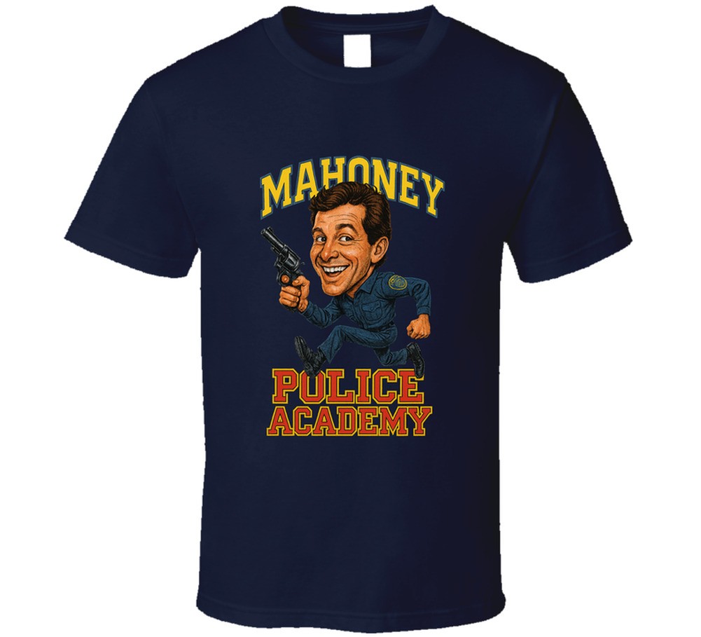 Police Acadamy Mahoney 80’s Comedy Retro Movie Caricature T Shirt