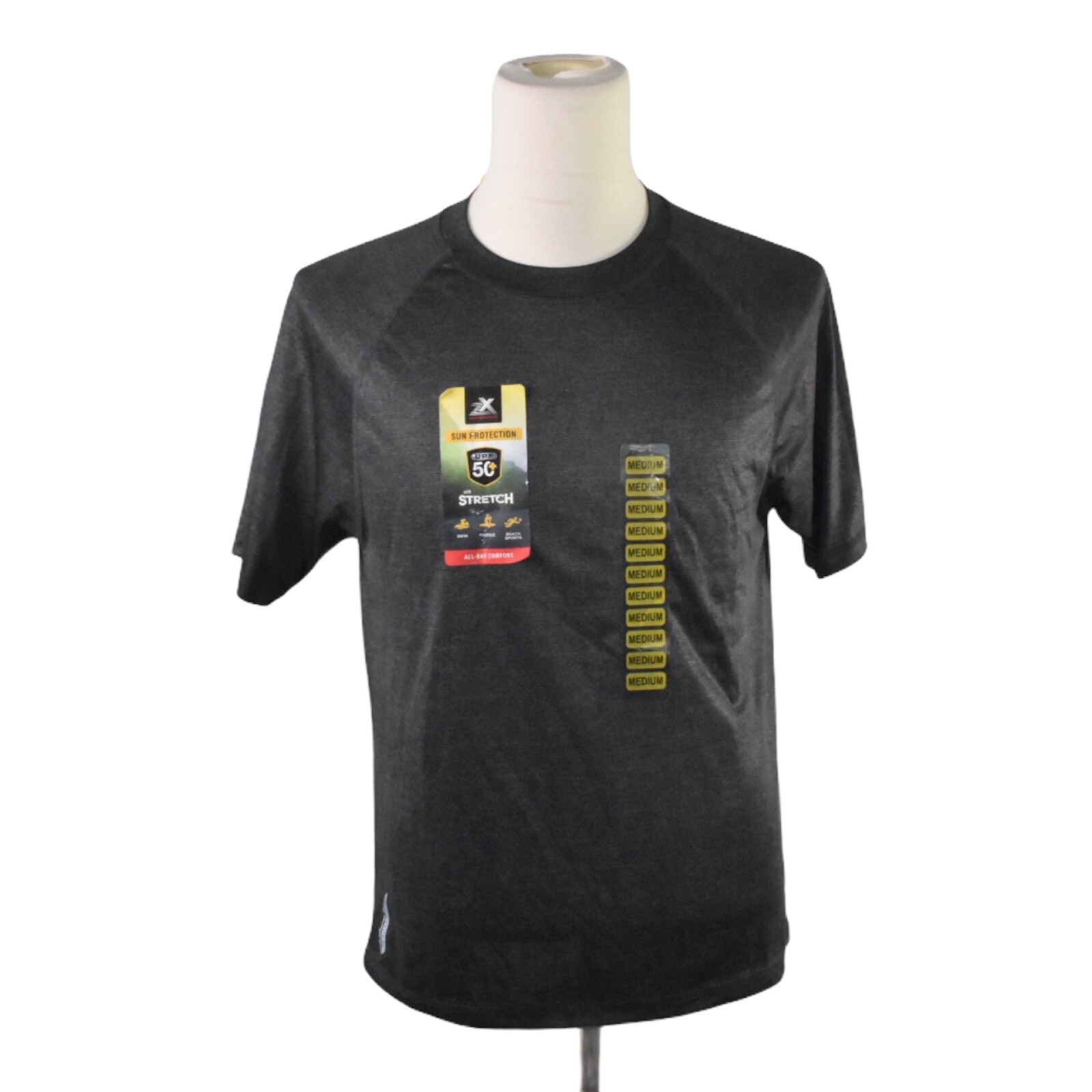 Zeroxposur Men Sun Protection UPF 50+ t-shirt medium gray NWT polyester gallery
