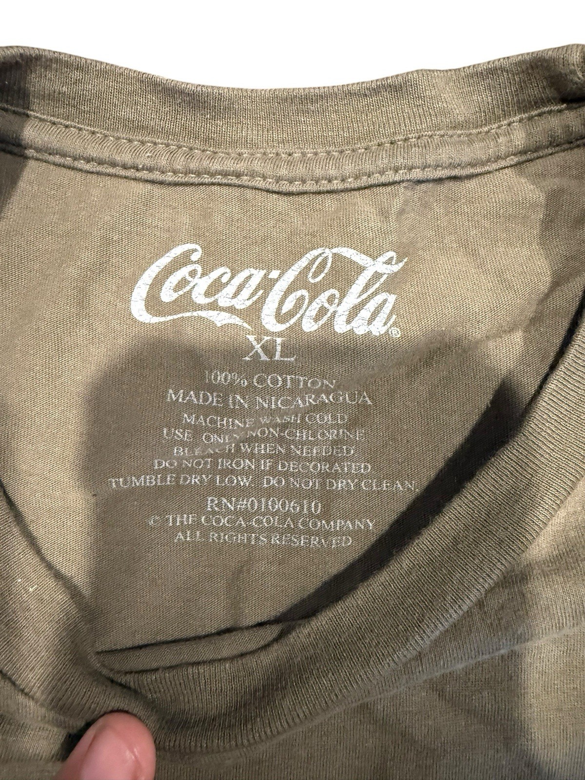 Coca-Cola Bottle Evolution Graphic T-Shirt XL Beige Tan Officially Licensed gallery