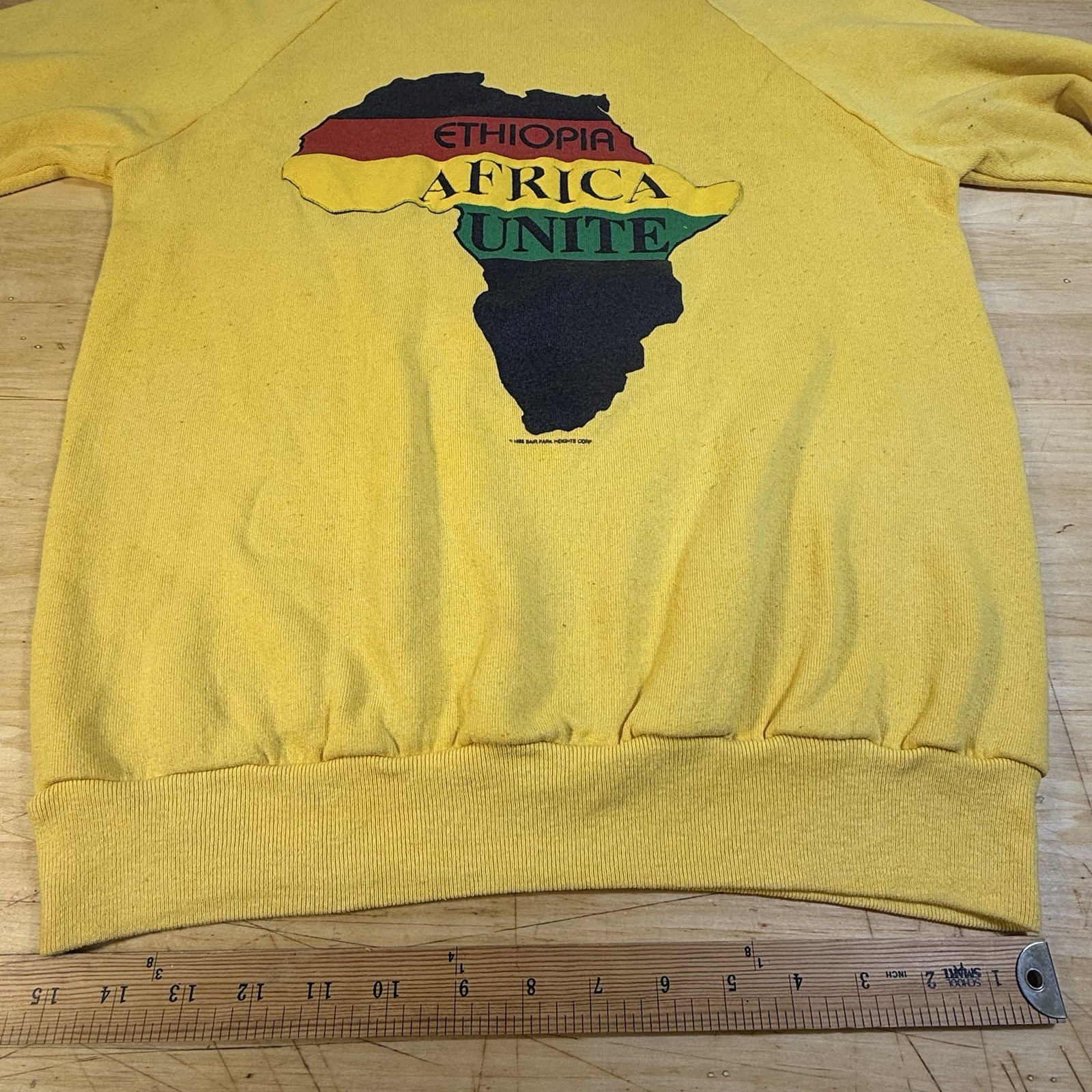 Vintage Black Pride Sweatshirt 80s Jerzees Large Ethiopia Africa Love Unite gallery