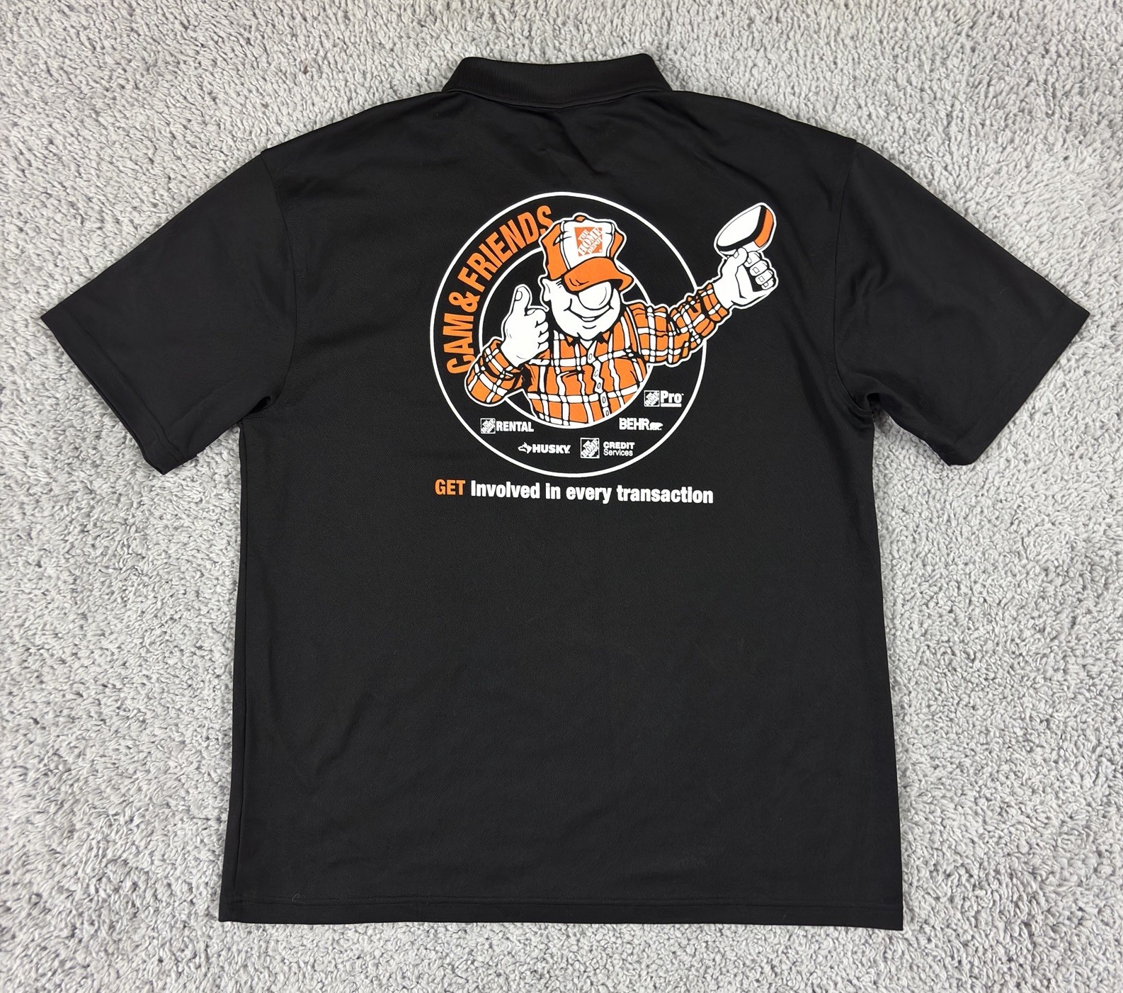 The Home Depot Cam & Friends Polo Shirt Size Medium gallery