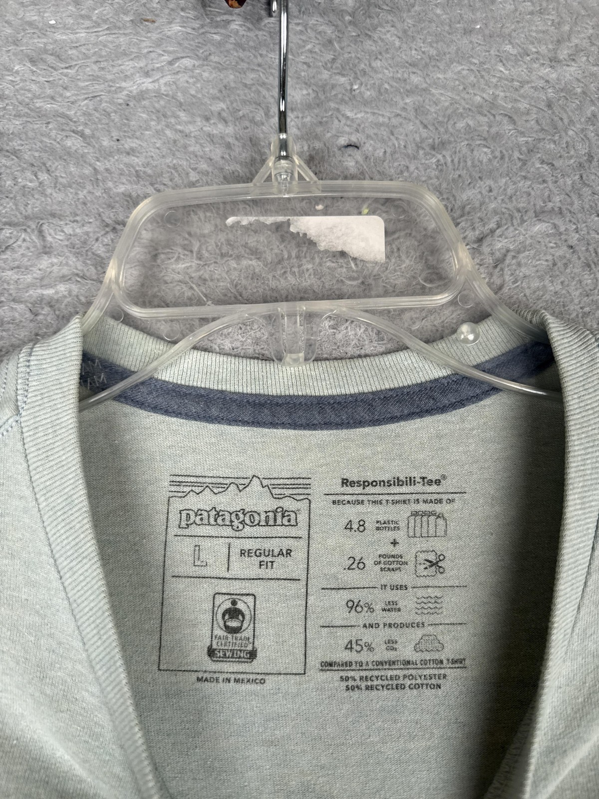 Patagonia Responsibili-Tee Shirt Mens Large Gray Short Sleeve Pocket Logo Tee gallery
